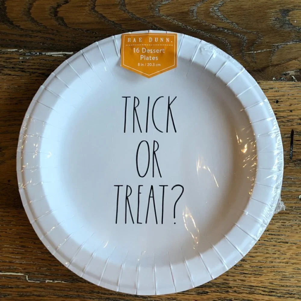Rae Dunn Halloween Dessert Plates and Beverage Napkins